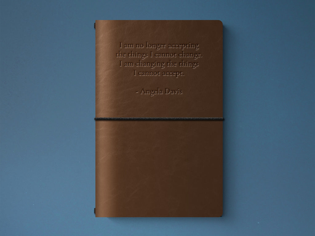 Black Voices Limited Edition Refillable Leather Journal - Angela Davis