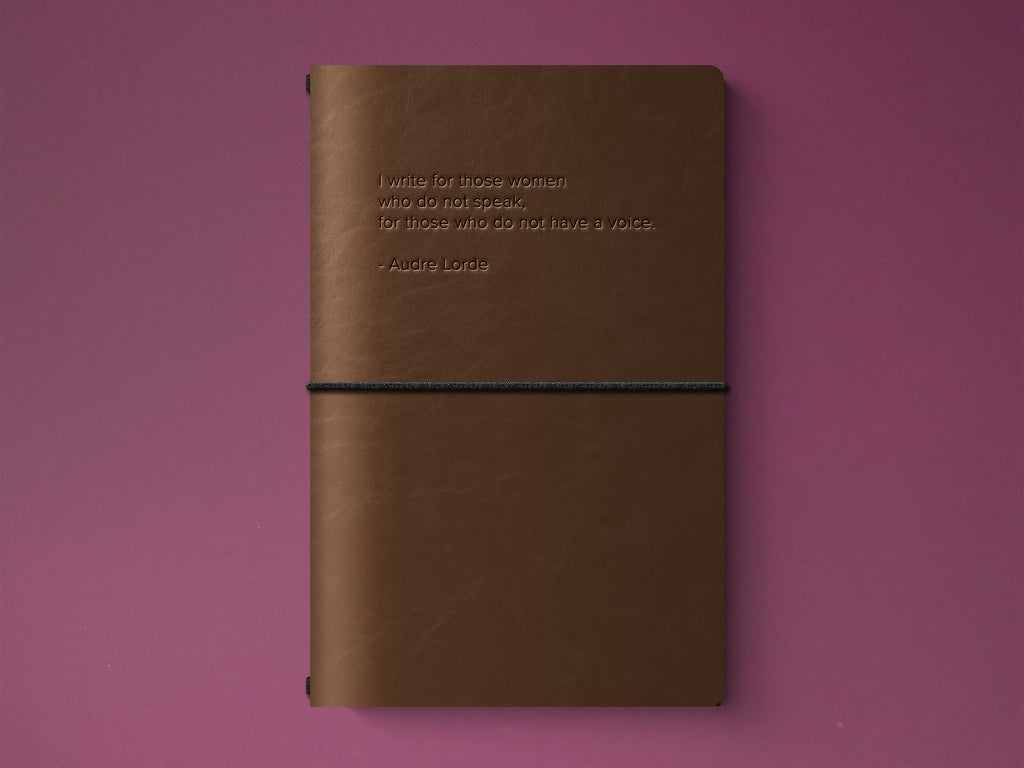 Black Voices Limited Edition Refillable Leather Journal - Audre Lorde