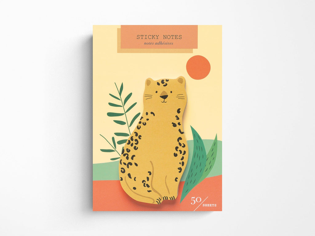 Cheetah Die Cut Sticky Notes