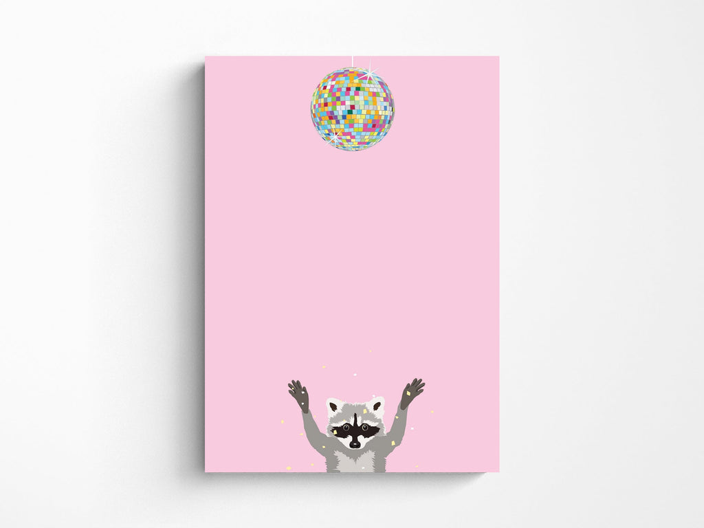 Disco Raccoon Notepad