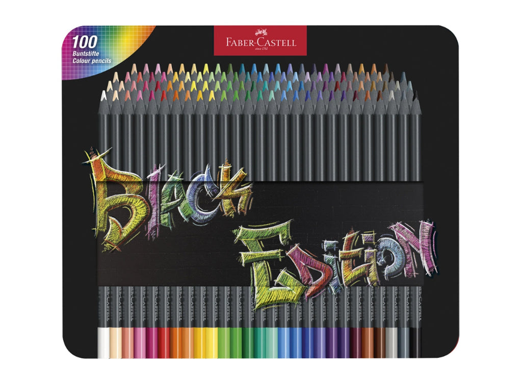 Faber Castell Black Edition Colored Pencils - Basic Colors 100 Set