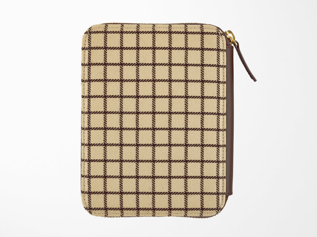 Hobonichi Techo A6 Original Cover - Taut Zipped Cafe au Lait Plaid