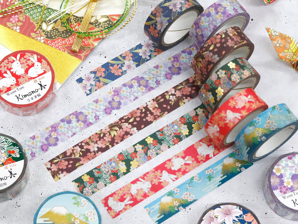 Kimono Beauty Mt. Fuji Washi Tape