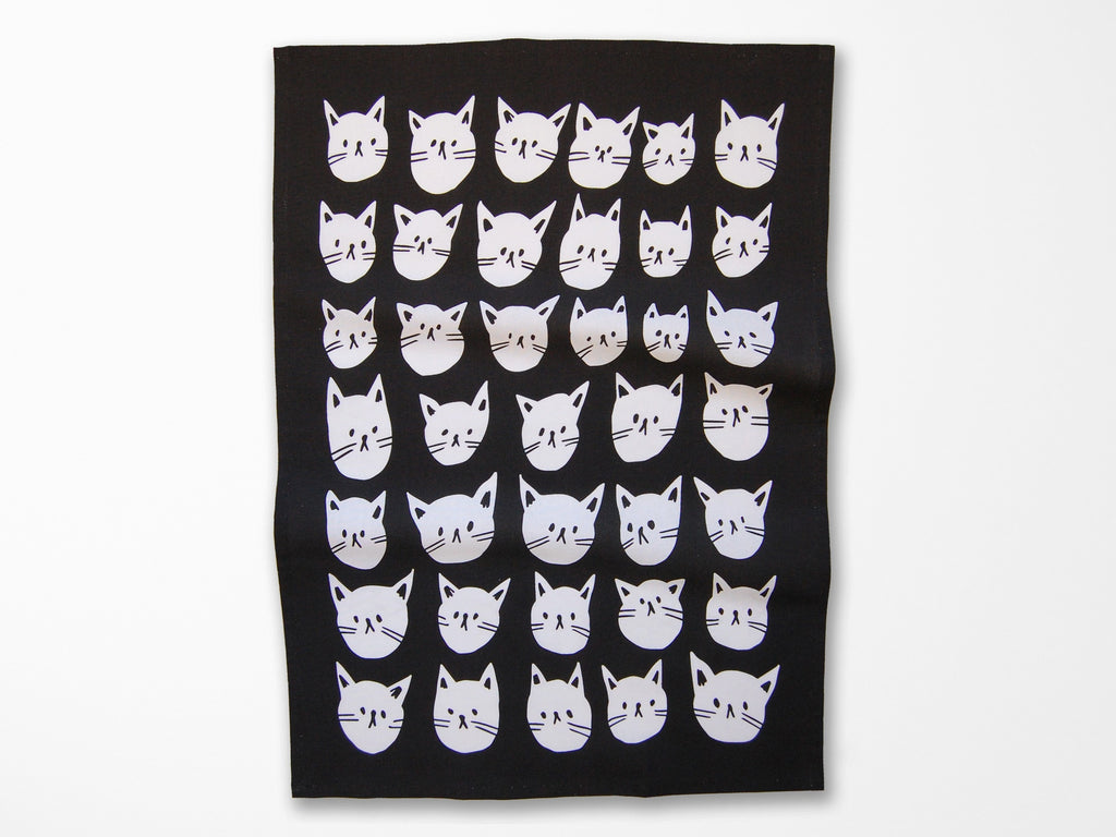 Many Cats Tea Towel