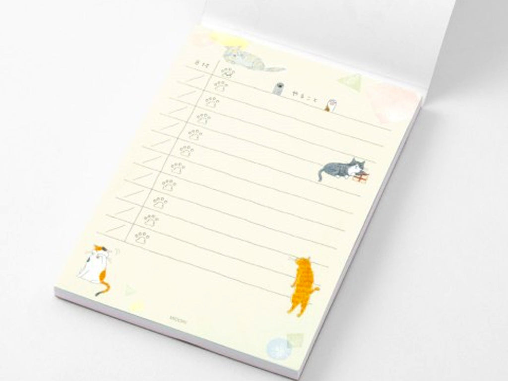 Midori To Do Memo Pad - Cat