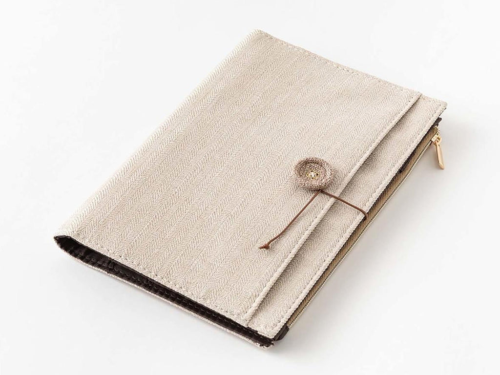 Midori Yuru Log Notebook Cover B6 - Beige Cloth