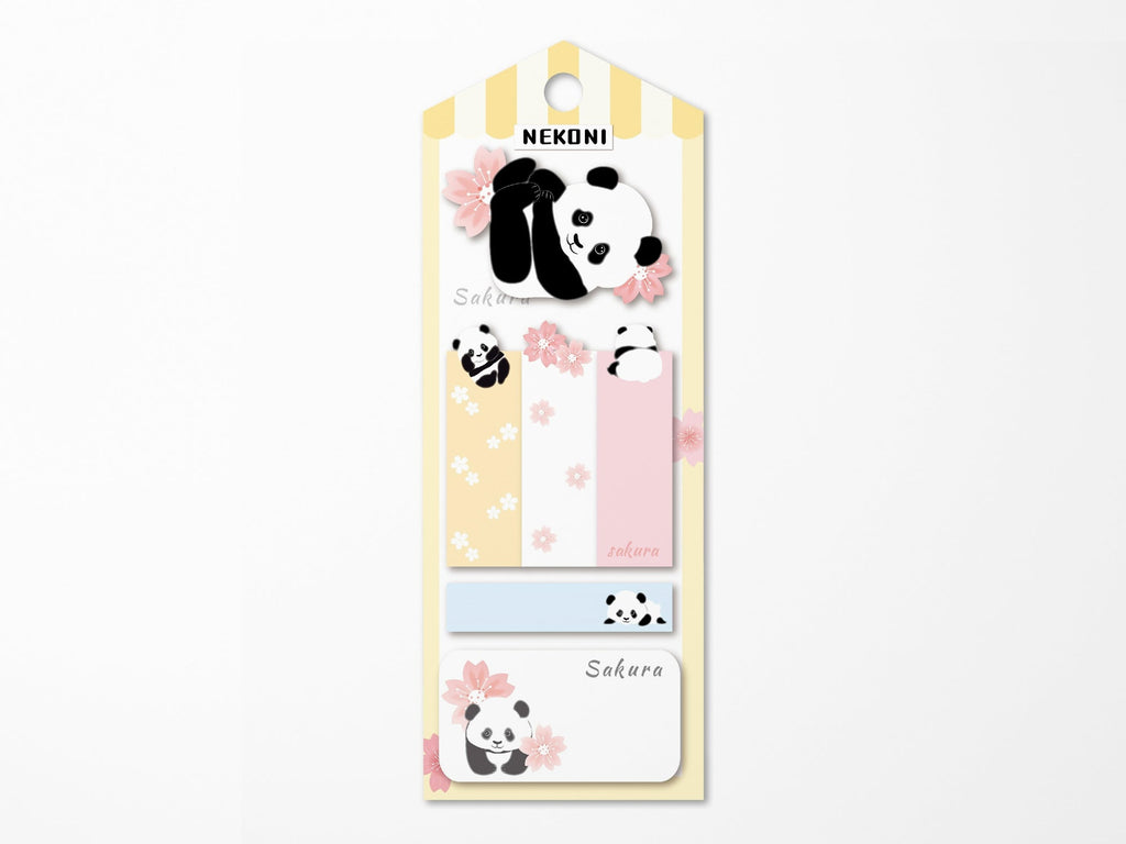 Nekoni Panda Sakura Sticky Notes