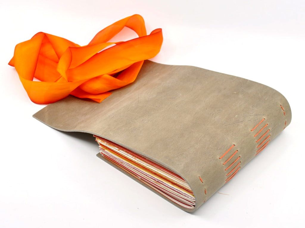 Orange Blossom One of a Kind Leather Journal