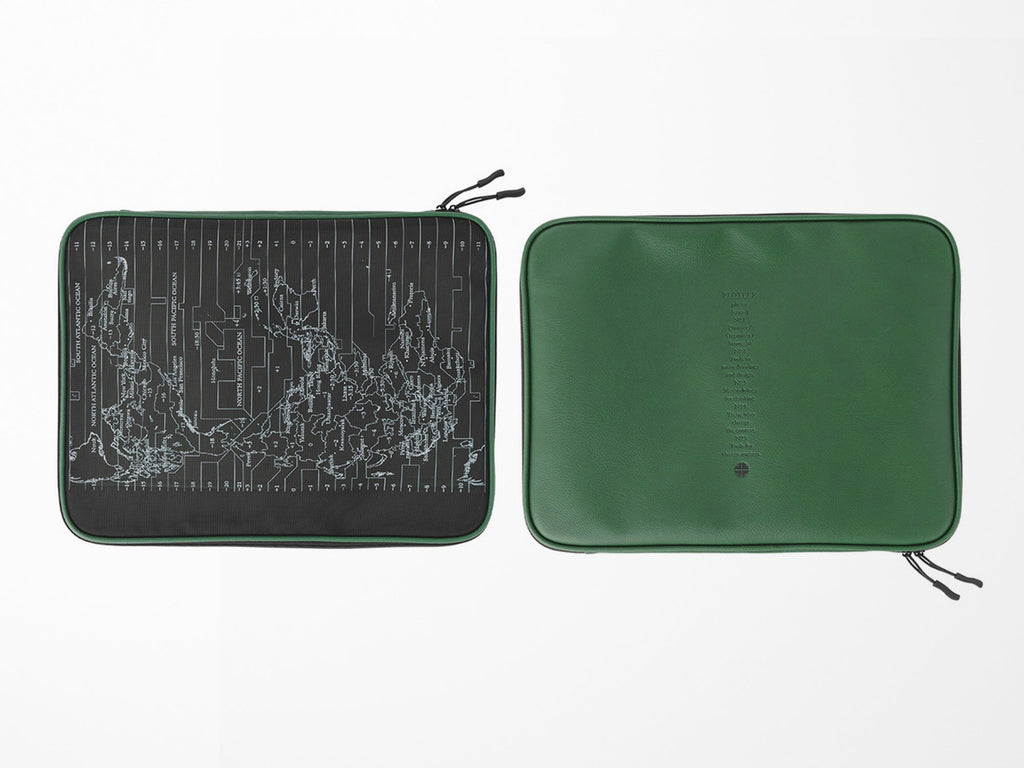 PLOTTER A4 Mesh Zipper Case - Green