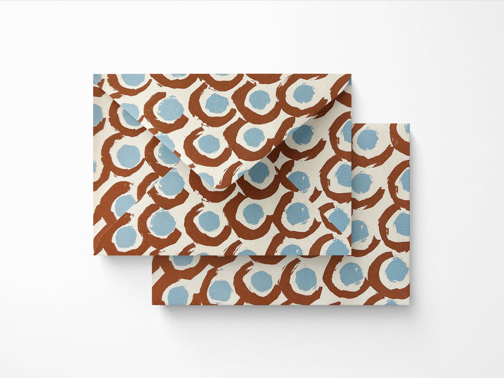 Patterned Envelopes Set of 10 - Charleston Loop And Spot