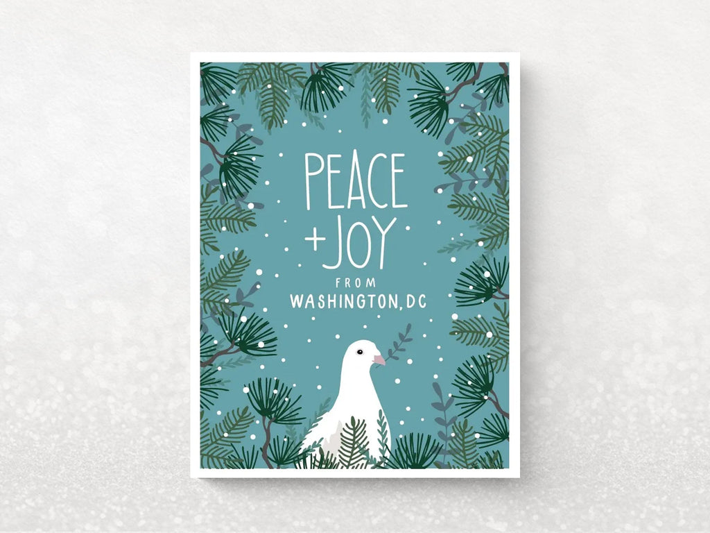 Peace + Joy From Washington DC Holiday Cards, Box of 8