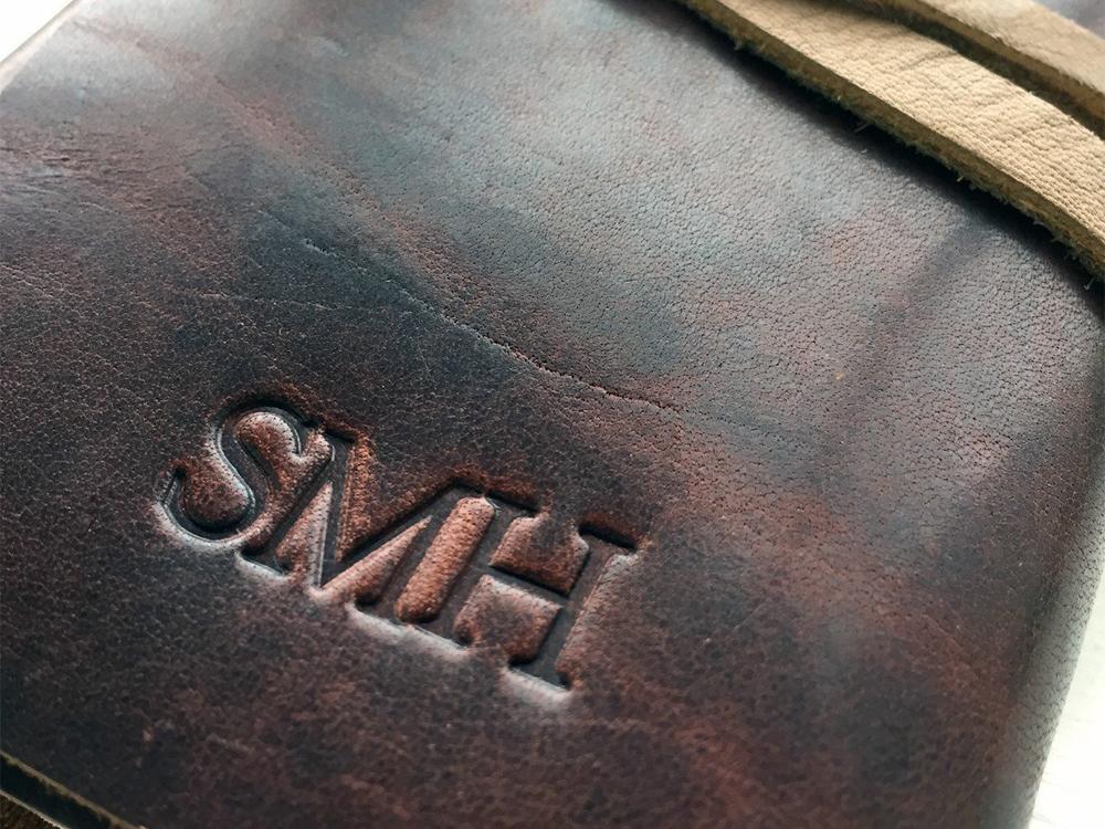 Personalized Hand Sewn Leather Pocket Journal