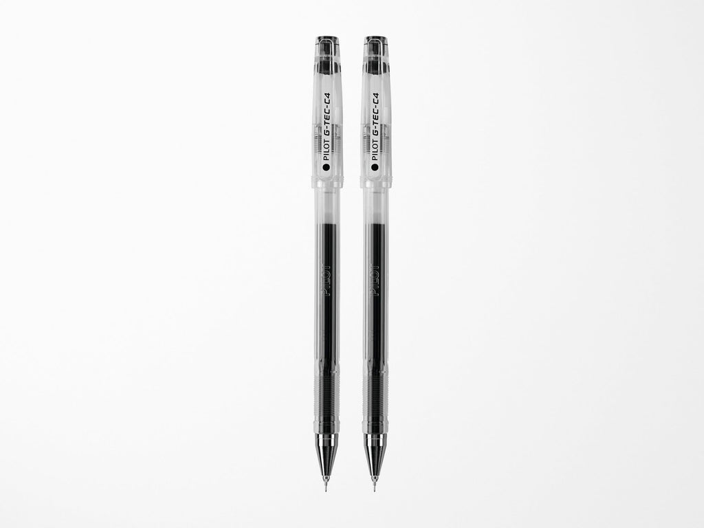 Pilot G-Tec-C Gel Rolling Ball Pen - Ultra Fine Black - 2 Pack