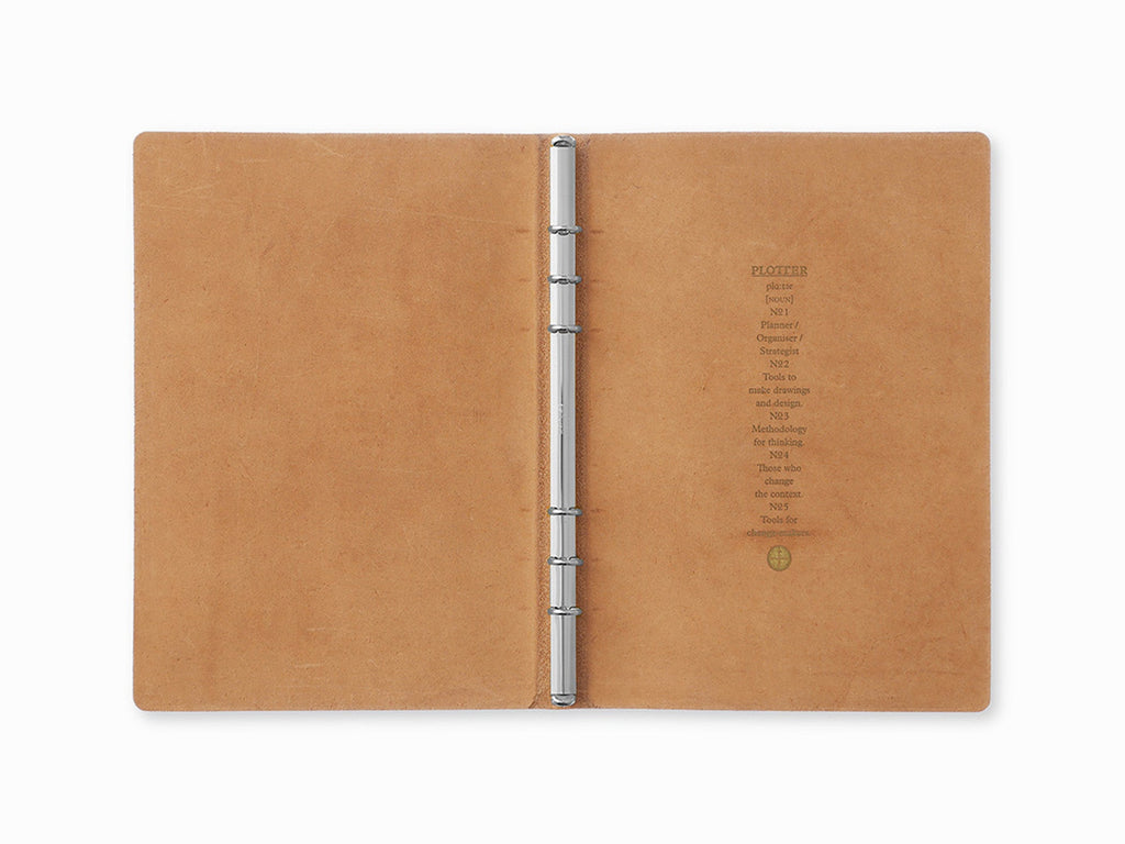 PLOTTER 6 Ring Leather Binder - A5 Size