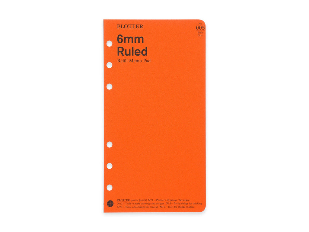 PLOTTER Refill Memo Pad Ruled - Bible Size