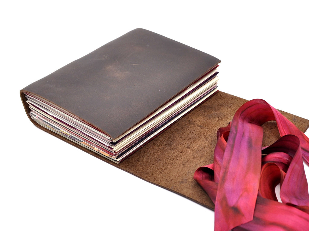 Pomegranate One of a Kind Leather Journal