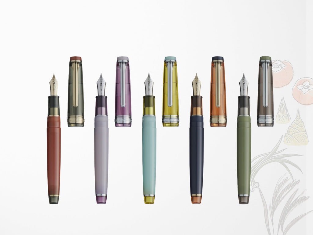 Sailor Pro Gear Slim Fountain Pen Set - Manyo 3 - Chestnut