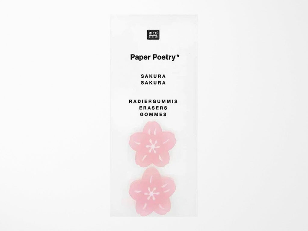 Sakura-Shaped Erasers, Pack of 2