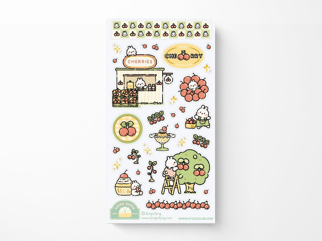 Sweet Cherry Stand Sticker Sheet