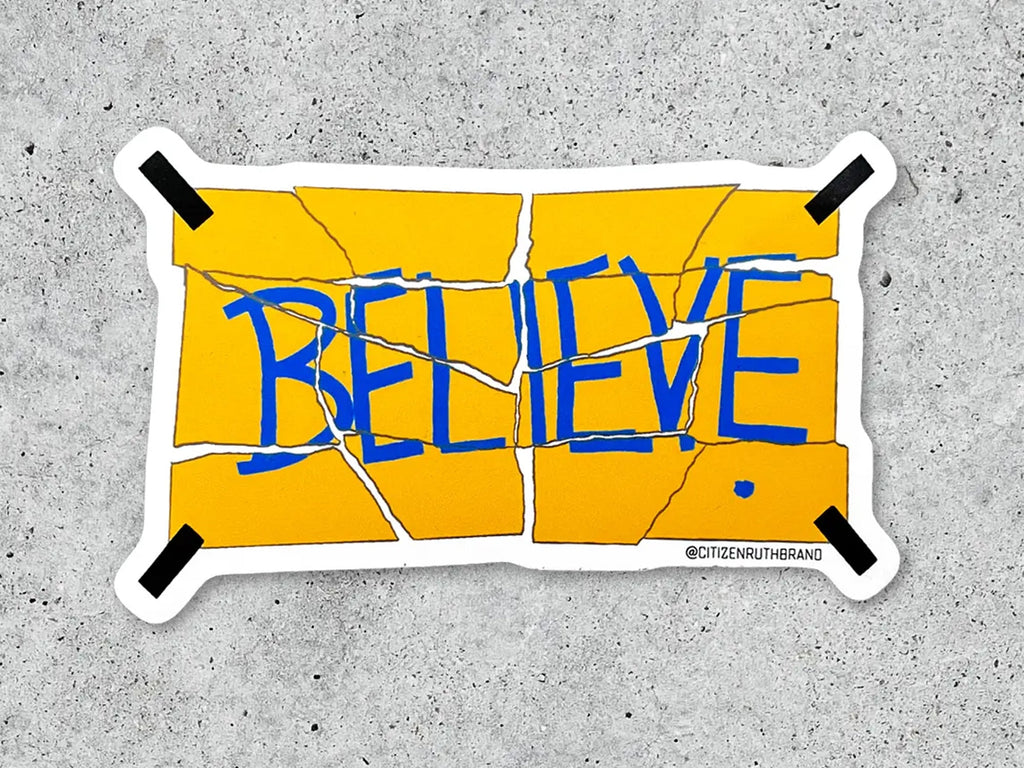 Ted Lasso Season 3 Torn Believe Sign Vinyl Sticker