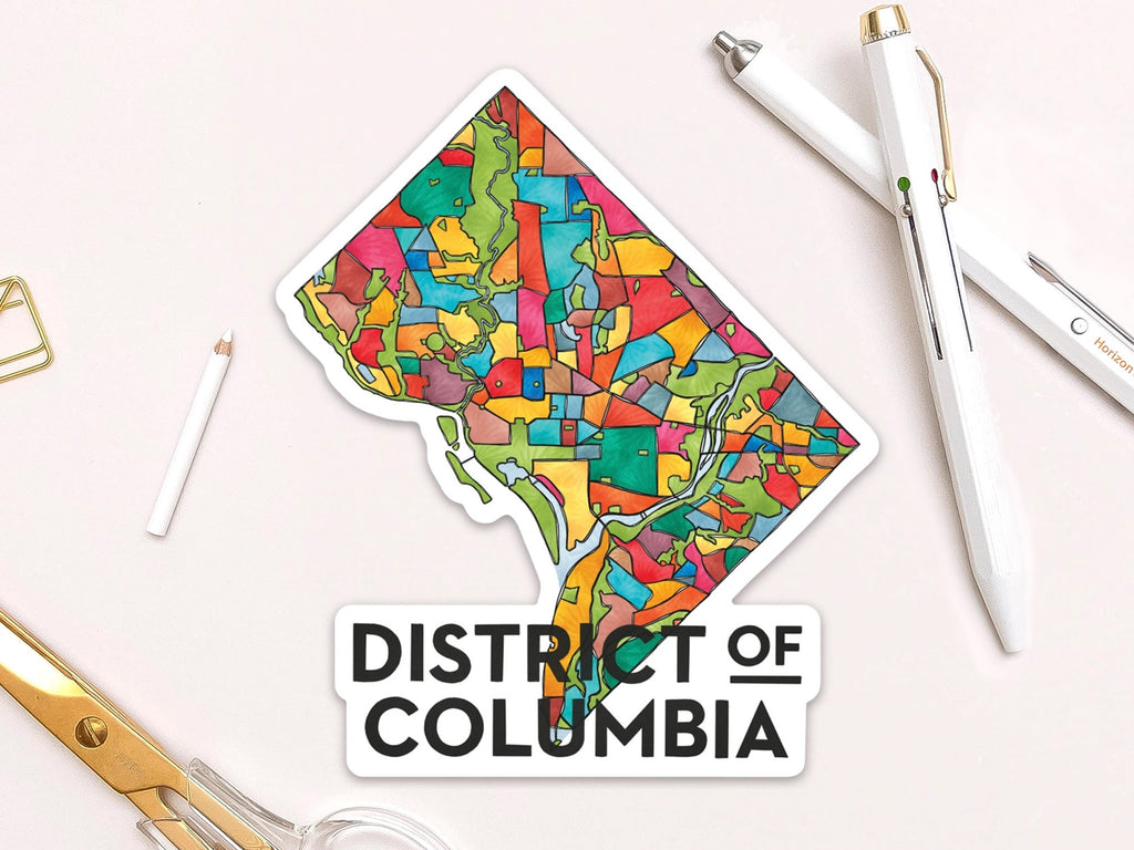 Washington DC Neighborhoods Vinyl Sticker