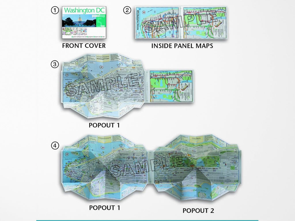Washington DC Pop Out Map