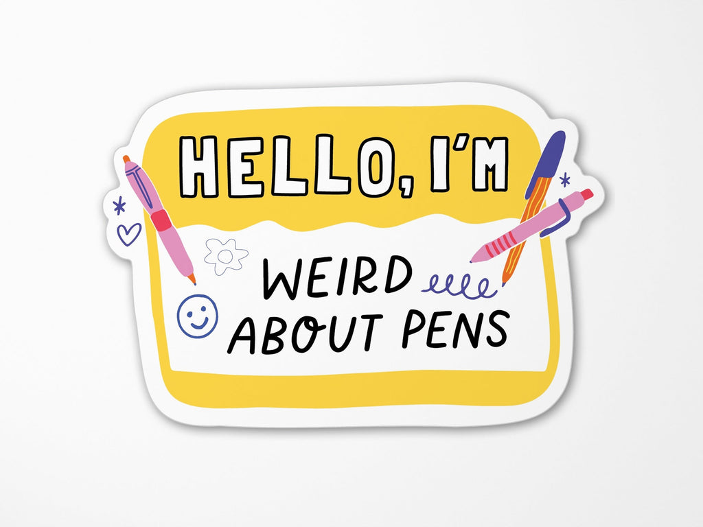 Weird About Pens Vinyl Sticker