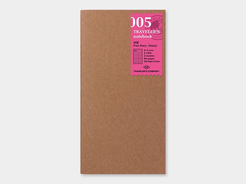 005 Free Diary Daily Refill TRAVELER'S Notebook - Regular Size