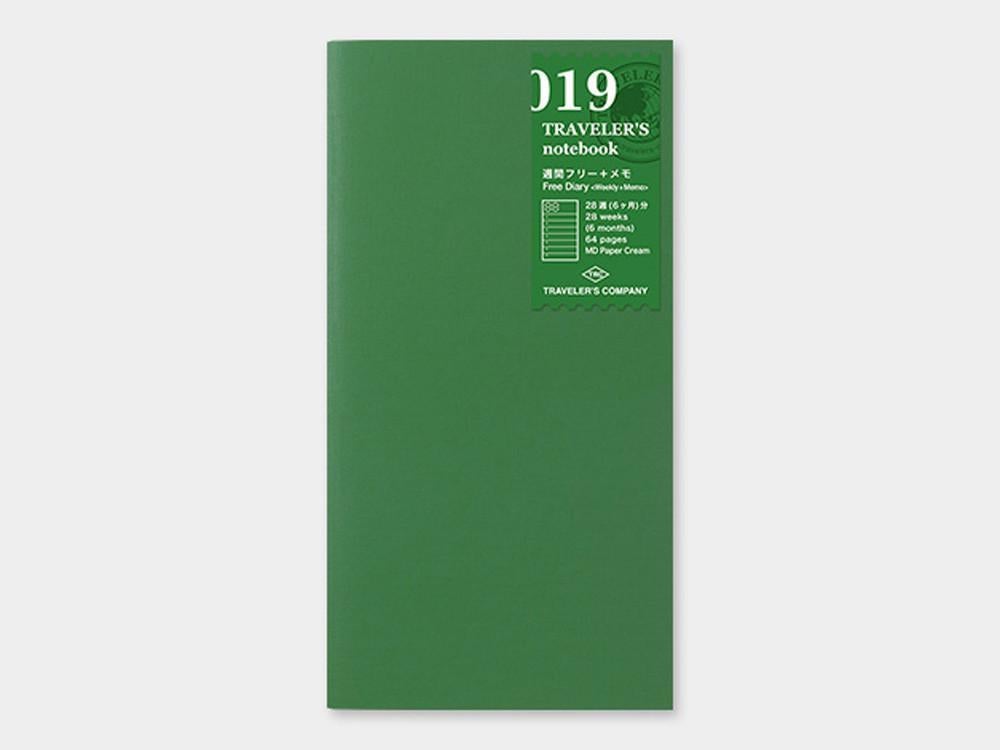 019 Diary Weekly + Memo Refill TRAVELER'S Notebook - Regular Size