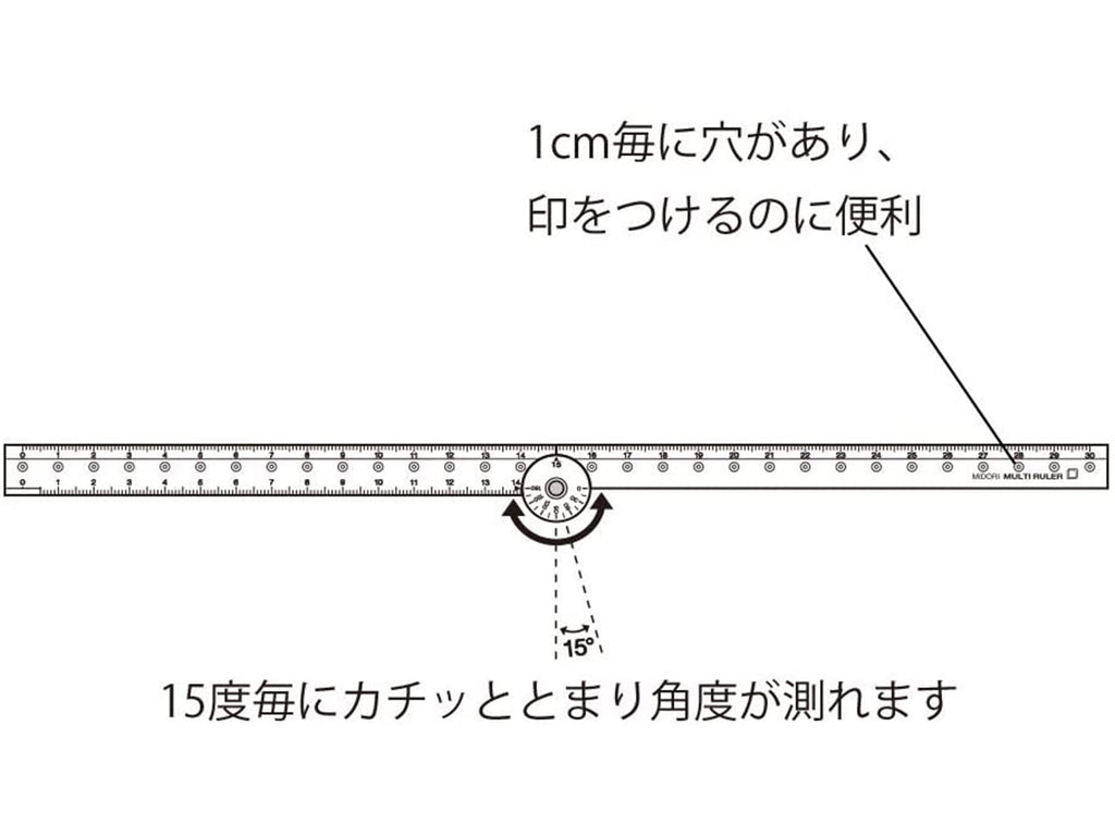 Black Folding Multi Ruler 30 CM