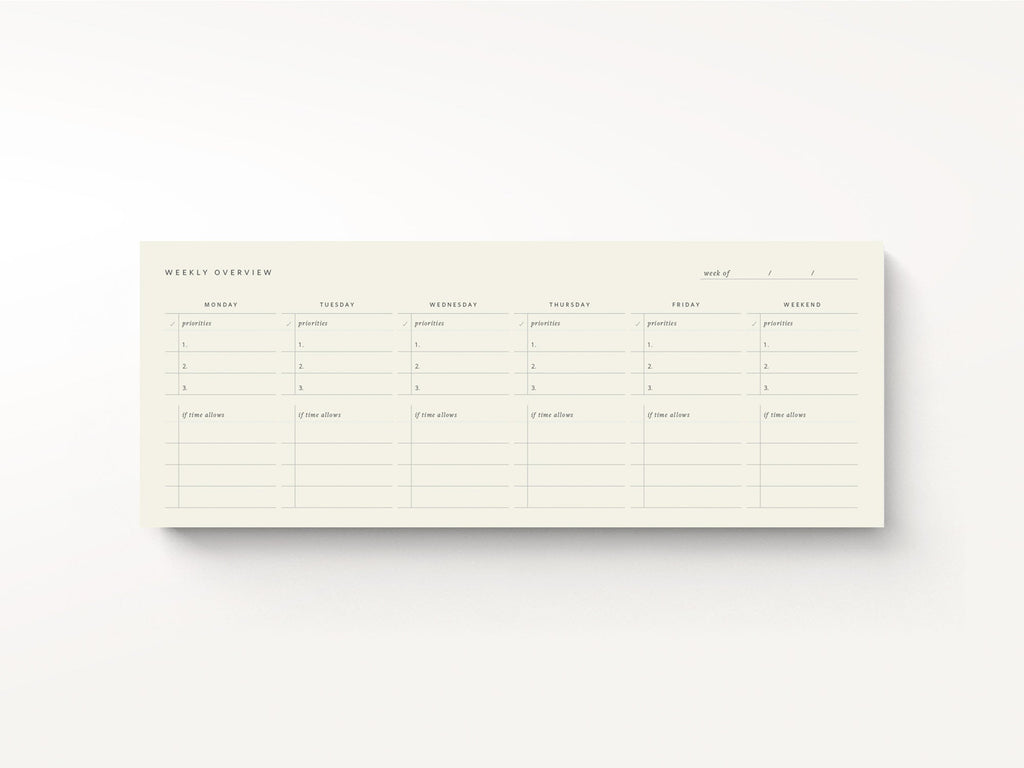 Weekly Keyboard Planner Deskpad