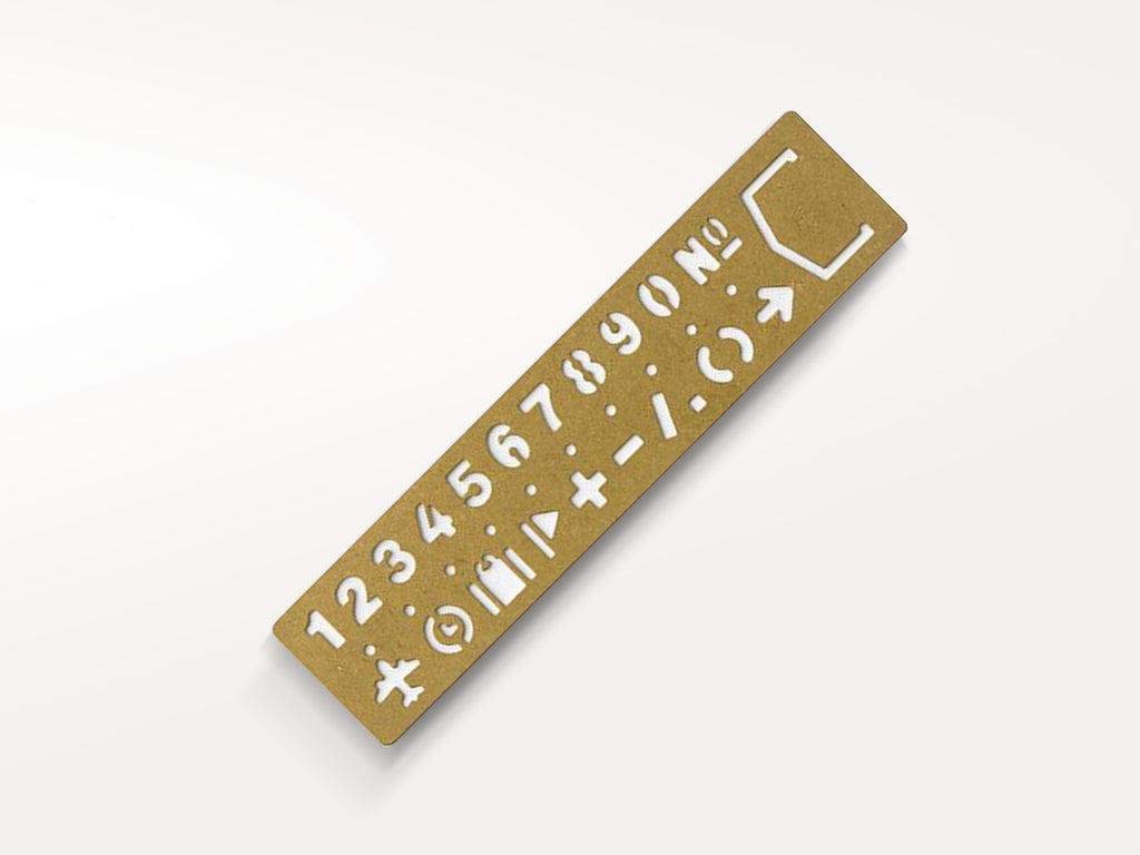 Brass Template Bookmark - Numbers