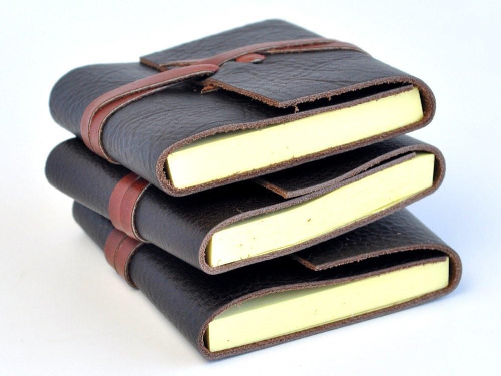 Leather Wrap Sticky Note Pad