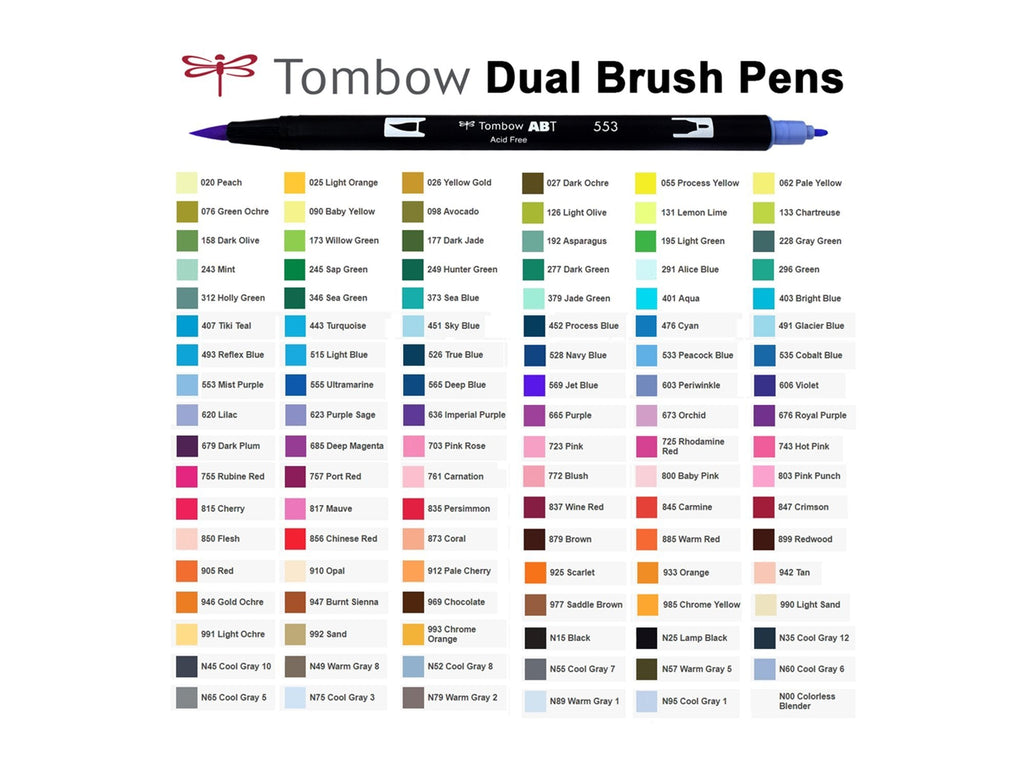 Tombow Dual Brush Pens (Neutrals)